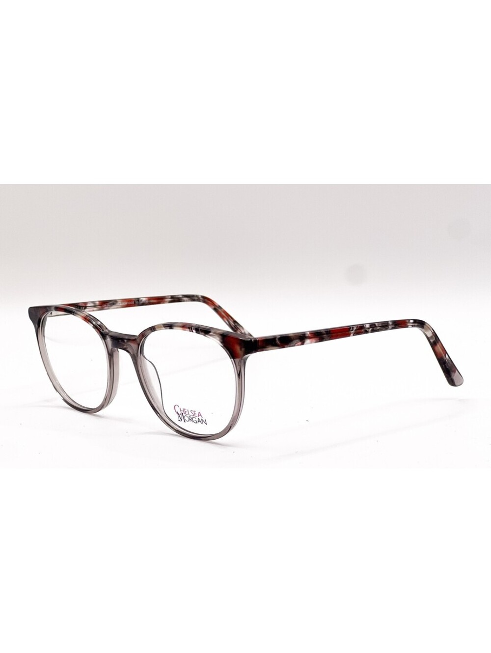 Chelsea Morgan CM 20213 Grey Tortoise Cat Eye Eyeglass Frames 52-19-140